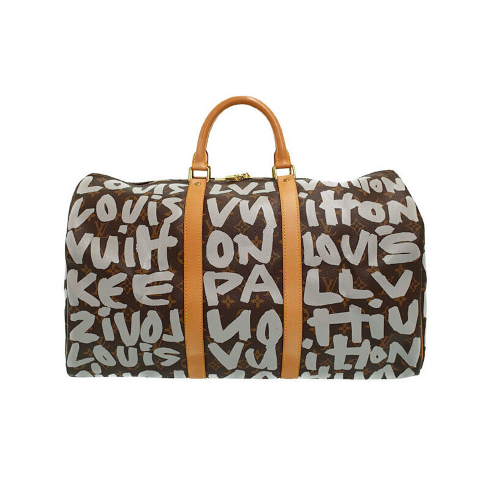 Louis Vuitton Monogram Graffiti Keepall Boston Bag